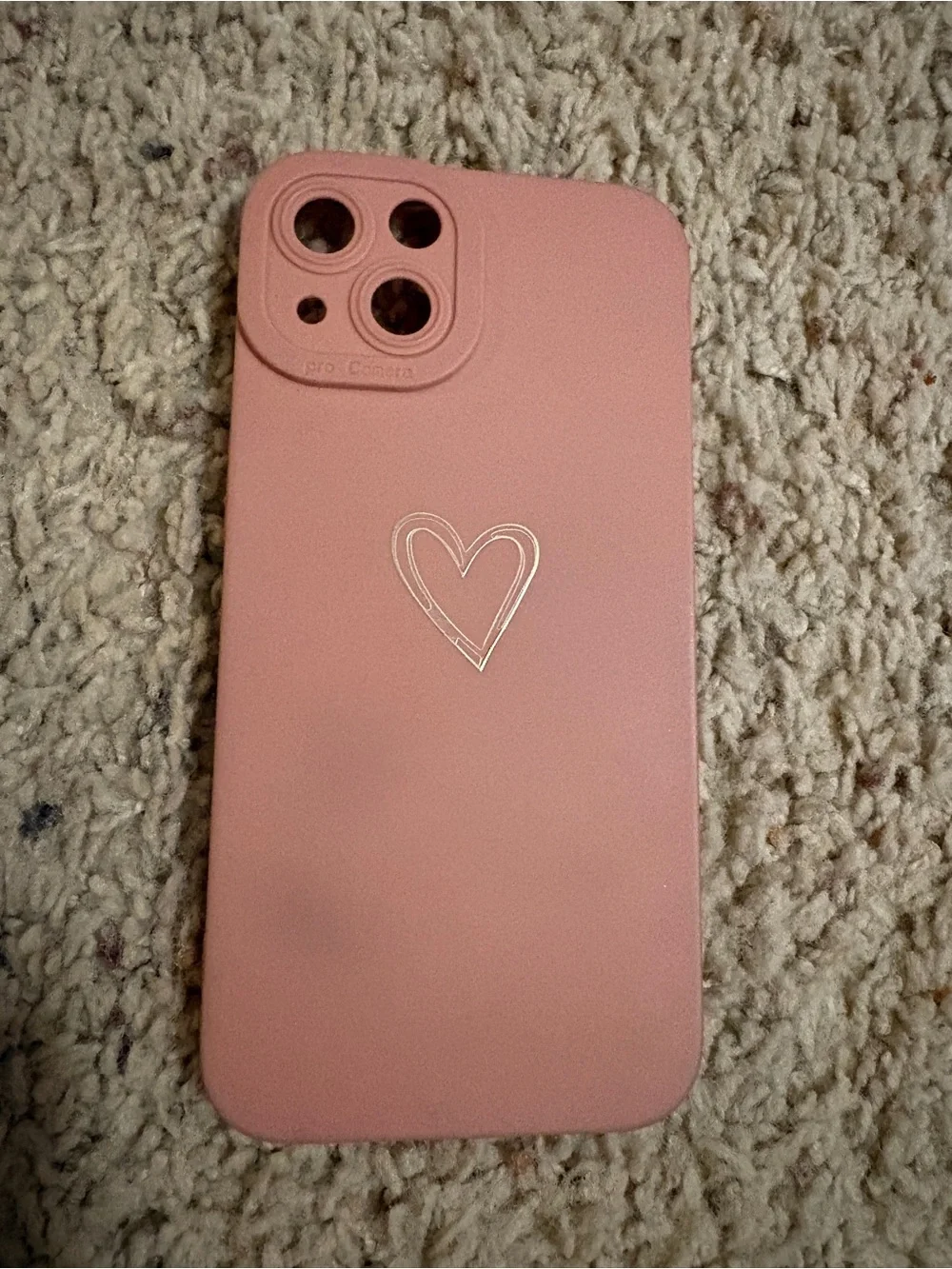 Pink Heart Silicone iPhone 13 Case